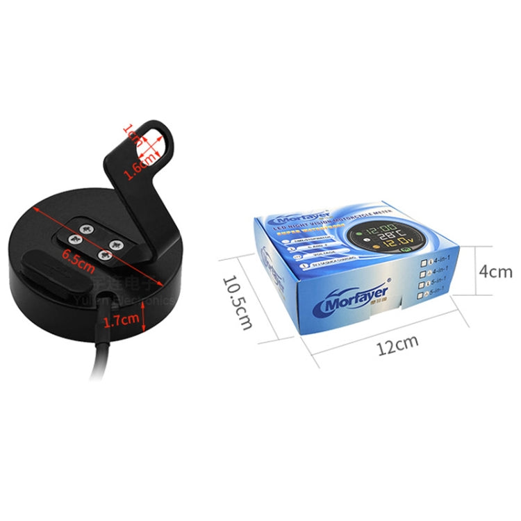 Morfayer YL-M05 5 In 1 Environmental Temperature Model 9-24V LED Night Vision Motorcycle Modification Instrument - Electrical Instruments by PMC TechLife | Online Shopping South Africa | PMC TechLife | Buy Now Pay Later Mobicred