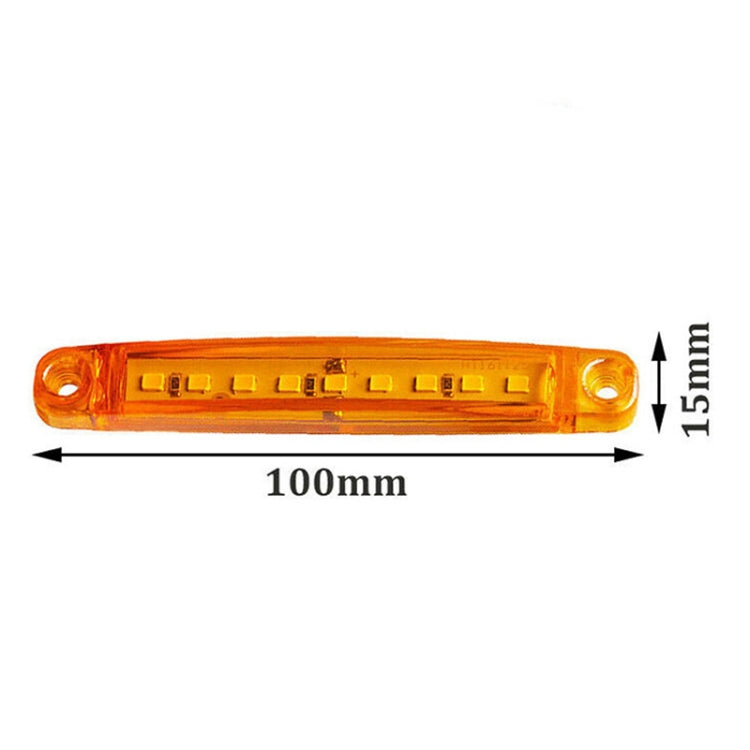 MK-224 10pcs 12-24V Truck Trailer 9LED Side Light Tail Lamp Signal Light(Yellow) - Warning Lights by PMC TechLife | Online Shopping South Africa | PMC TechLife | Buy Now Pay Later Mobicred