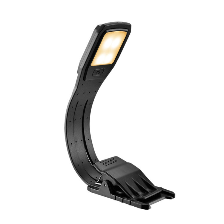 Portable Book Clip Light Four-Gear Adjustable Charging Eye Protection Lamp(Black) - Desk Lamps by PMc TechLife | Online Shopping South Africa | PMc TechLife | Buy Now Pay Later Mobicred