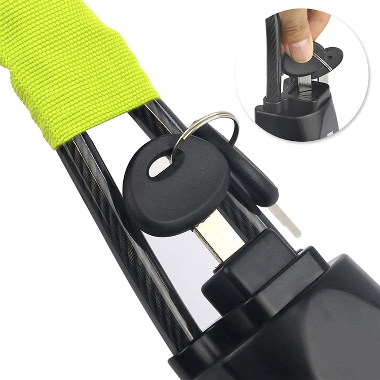 S308 Car Steering Wheel Wire Rope Lock Security Anti-theft Locks(Black) - Steering Wheel Locks by PMC TechLife | Online Shopping South Africa | PMC TechLife | Buy Now Pay Later Mobicred