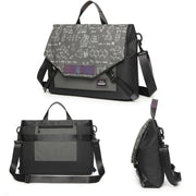 LUCKYBAT Laptop Bag Airbag Anti-drop Crossbody Handbag, Size: L 16 Inch(Black Equation)