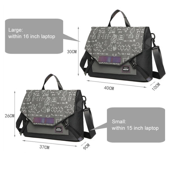 LUCKYBAT Laptop Bag Airbag Anti-drop Crossbody Handbag, Size: L 16 Inch(Black Equation)