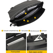 LUCKYBAT Laptop Bag Airbag Anti-drop Crossbody Handbag, Size: L 16 Inch(Black Equation)