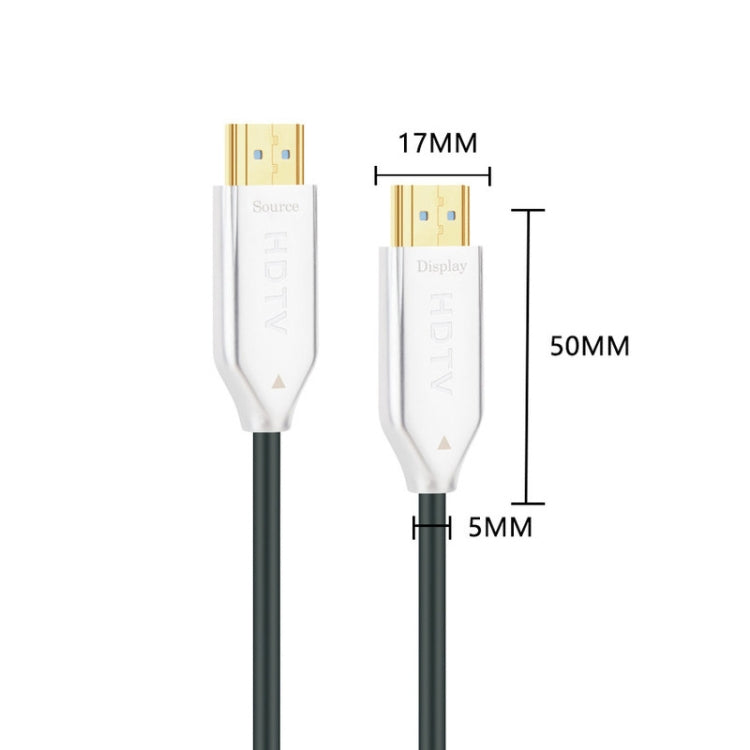 2.0 Version HDMI Fiber Optical Line 4K Ultra High Clear Line Monitor Connecting Cable, Length: 20m(White)