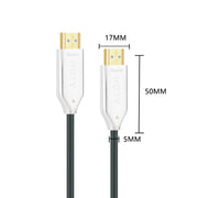 2.0 Version HDMI Fiber Optical Line 4K Ultra High Clear Line Monitor Connecting Cable, Length: 30m(White)