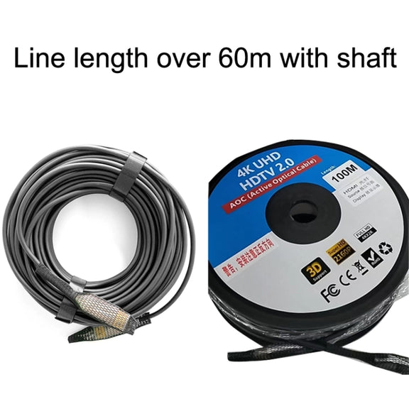 2.0 Version HDMI Fiber Optical Line 4K Ultra High Clear Line Monitor Connecting Cable, Length: 30m(White)