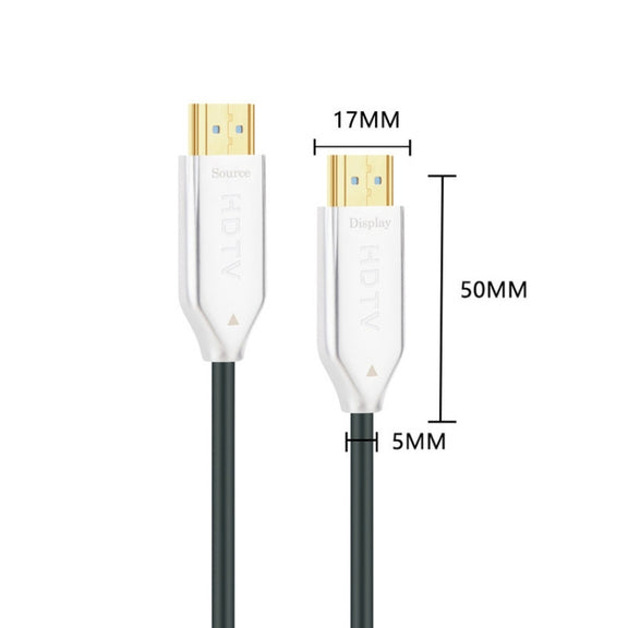 2.0 Version HDMI Fiber Optical Line 4K Ultra High Clear Line Monitor Connecting Cable, Length: 40m(White)