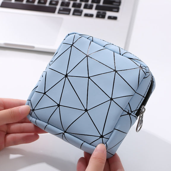 XH8214 Portable Sanitary Napkin Storage Bag Large Capacity Water-resistant Coin Bag(Sky Blue)