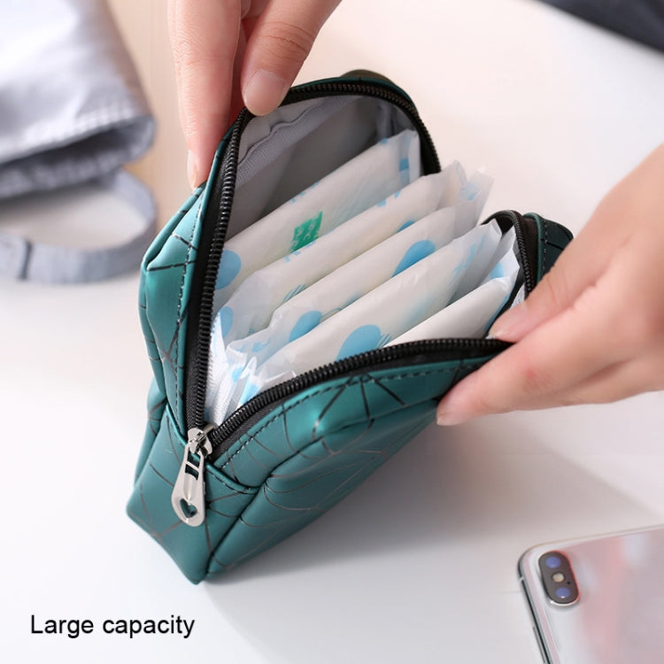 XH8214 Portable Sanitary Napkin Storage Bag Large Capacity Water-resistant Coin Bag(Sky Blue)