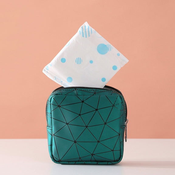XH8214 Portable Sanitary Napkin Storage Bag Large Capacity Water-resistant Coin Bag(Sky Blue)