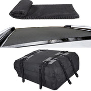 15 Cubic Foot Car Universal Rainproof Roof Luggage Outdoor Camper Roof Bag + Non-slip Mat(Black)