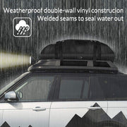 15 Cubic Foot Car Universal Rainproof Roof Luggage Outdoor Camper Roof Bag + Non-slip Mat(Black)