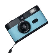 R2-FILM Retro Manual Reusable Film Camera for Children without Film(Black+Blue)