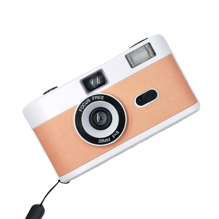 R2-FILM Retro Manual Reusable Film Camera for Children without Film(White+Pink Orange) - Children Cameras by PMC TechLife | Online Shopping South Africa | PMC TechLife | Buy Now Pay Later Mobicred