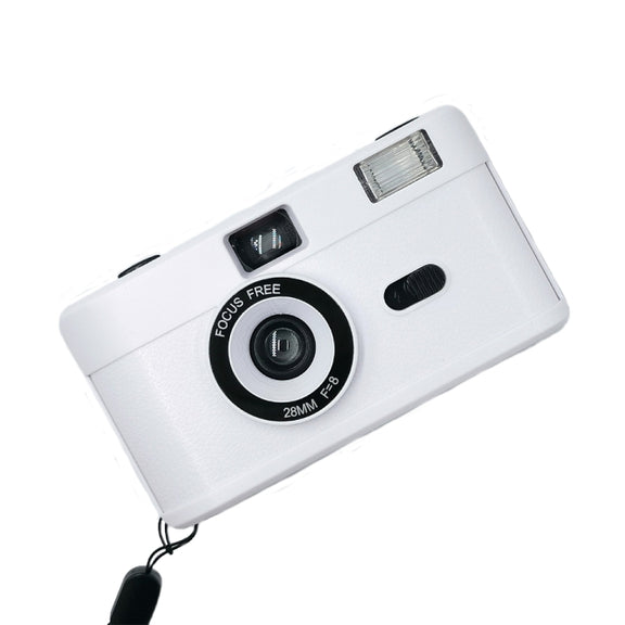 R2-FILM Retro Manual Reusable Film Camera for Children without Film(White)