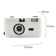 R2-FILM Retro Manual Reusable Film Camera for Children without Film(Black+White)