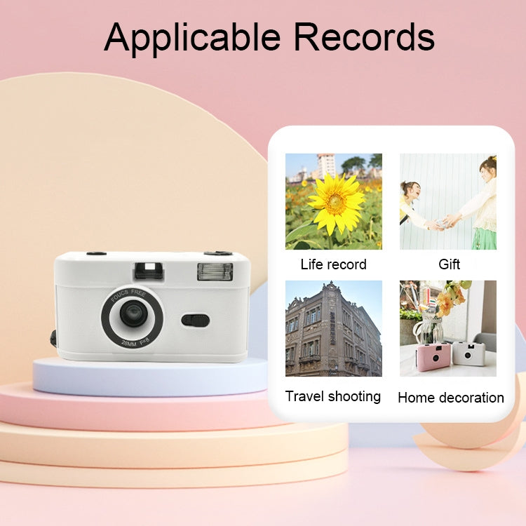 R2-FILM Retro Manual Reusable Film Camera for Children without Film(White+Black) - Children Cameras by PMC Jewellery | Online Shopping South Africa | PMC Jewellery | Buy Now Pay Later Mobicred