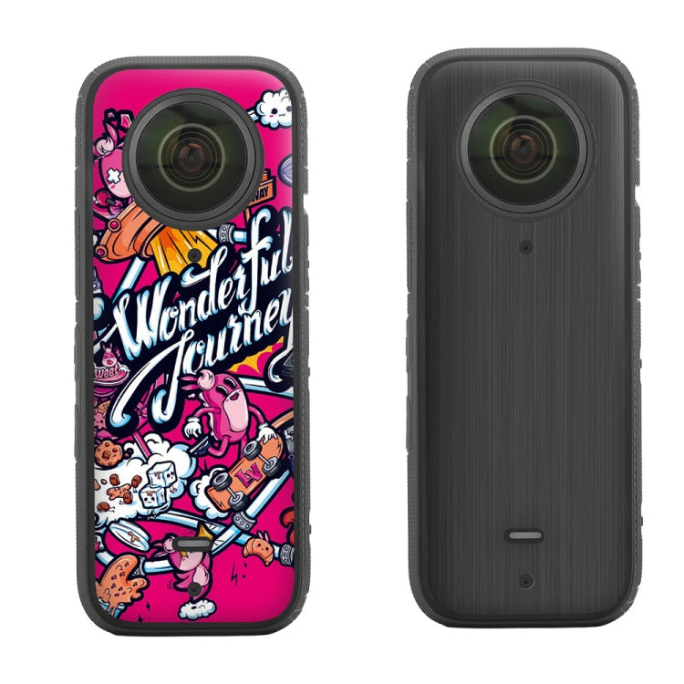 Sunnylife IST-TZ485 For DJI Insta360 X3 Panoramic Camera PVC Protection Scraper Film Stickers(Carnival+Drawing Black) - Protective Film & Stickers by Sunnylife | Online Shopping South Africa | PMC TechLife | Buy Now Pay Later Mobicred