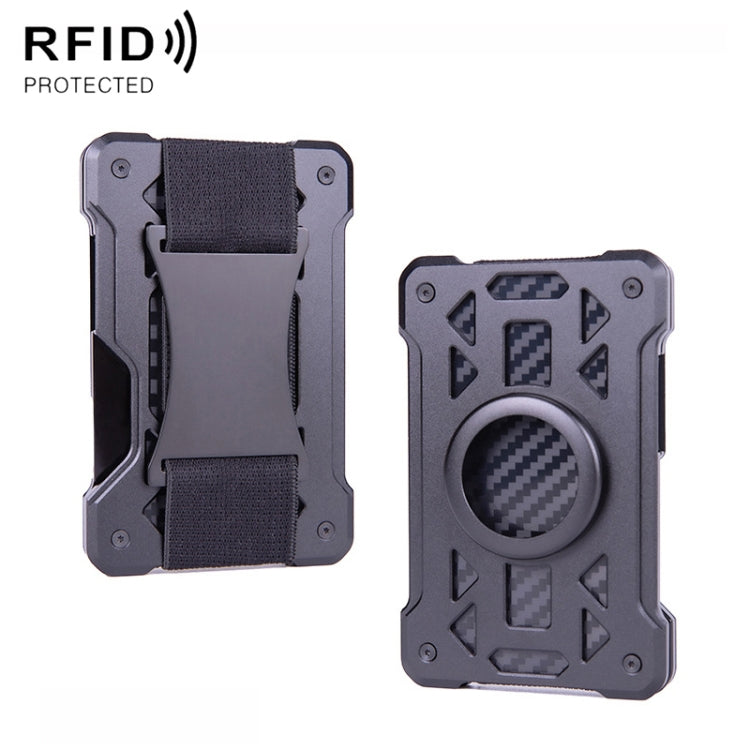For AirTag Tracker Card Holder Metal Anti-Theft RFID Wallet(B Model Black) - free shipping - PMC TechLife - Order now!