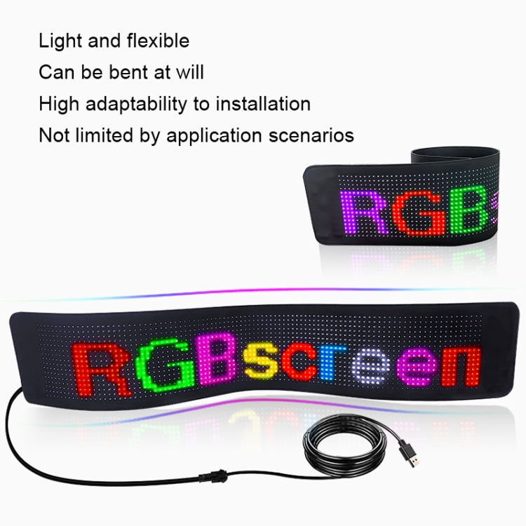 S1696RGB 672x122mm Car LED Flexible Display Cell Phone APP Control Bluetooth Connection - free shipping - PMC TechLife - Order now!