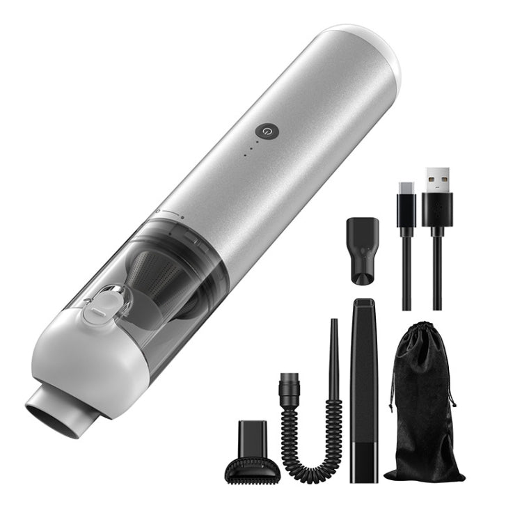 P03 16000Pa Strong Suction High Power Portable Handheld Wireless Car Vacuum Cleaner(Silver White) - Vacuum Cleaner by PMC TechLife | Online Shopping South Africa | PMC TechLife | Buy Now Pay Later Mobicred