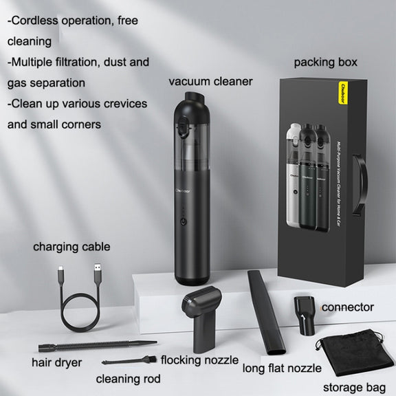 P03 16000Pa Strong Suction High Power Portable Handheld Wireless Car Vacuum Cleaner(Star Black)