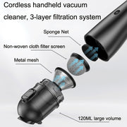 P06 12V High Power Portable Wireless Vehicles / Household Vacuum Cleaner(Black)