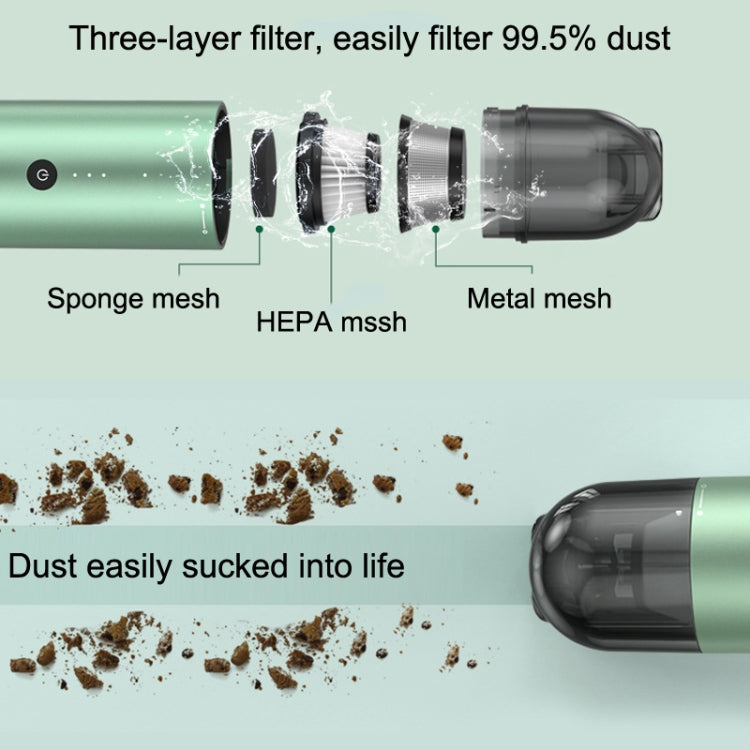 Pinjia P07 Wireless Mini Fashion Vehicle Vacuum Cleaner(Gradient Gray) - free shipping - PMC TechLife - Order now!