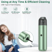 Pinjia P07 Wireless Mini Fashion Vehicle Vacuum Cleaner(Elegant Black)