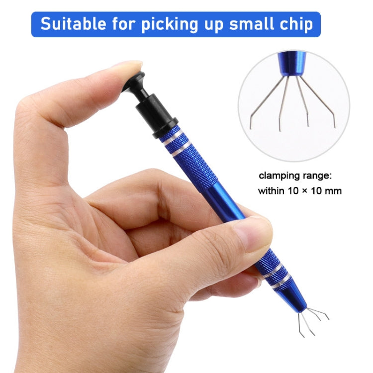2pcs IC Chip Picker Electronic Component Parts Picker Capacitor IC Grabber Clips(Blue) - Auxiliary Clamp Clip by PMC TechLife | Online Shopping South Africa | PMC TechLife | Buy Now Pay Later Mobicred