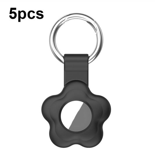 For AirTag 5pcs AT03 Tracker Case Positioning Anti-loss Device Storage Keychain Cover(Black) - Key Chain Series by PMC Jewellery | Online Shopping South Africa | PMC Jewellery | Buy Now Pay Later Mobicred