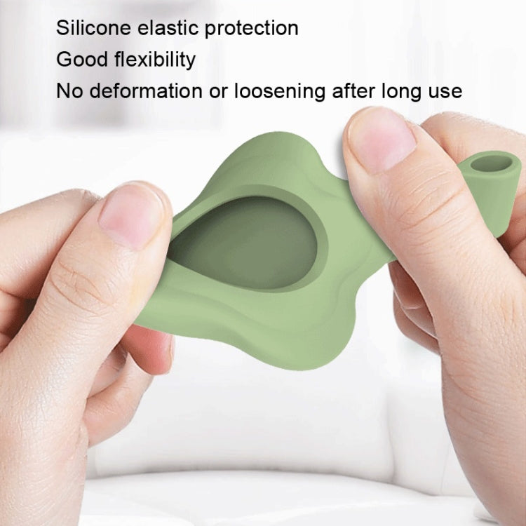 For AirTag 5pcs AT03 Tracker Case Positioning Anti-loss Device Storage Keychain Cover(Yellow)