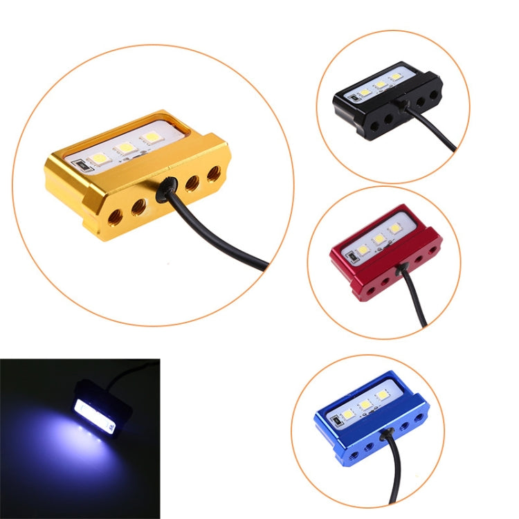 MK-114 2pcs Plane Frame CNC Aluminum Alloy LED Taillights Motorcycle License Plate Light(Black) - Signal Lights by PMC TechLife | Online Shopping South Africa | PMC TechLife | Buy Now Pay Later Mobicred