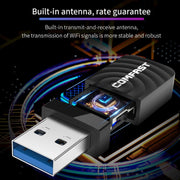 Driver-free USB Wireless Gigabit Network Card WIFI Transmitter Receiver