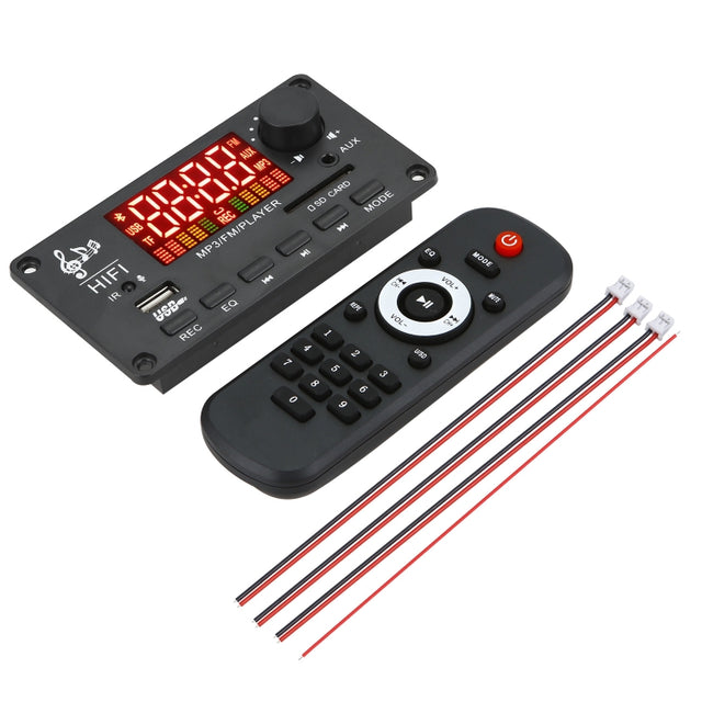 JX-Y04 12V 50W Color Screen Bluetooth Decoding Board,Support FM / Call / Recording, Color: Black White