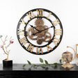 Vintage Wooden Round Gear Silent Wall Clock Rome Number 58cm 6 Gears Golden - Wall Clock by PMc TechLife | Online Shopping South Africa | PMc TechLife | Buy Now Pay Later Mobicred