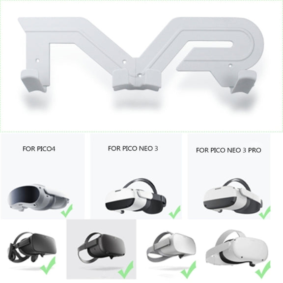 Wall Bracket Display Stand For Meta Quest 2/Pico Neo 3/Pico 4/Pro VR Accessories(White)