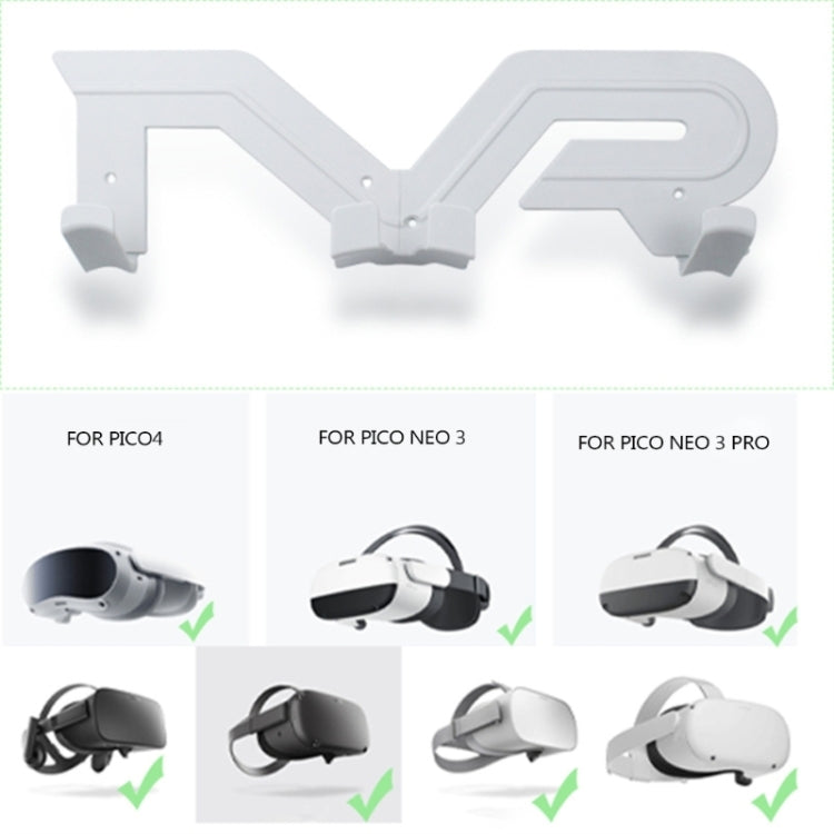 Wall Bracket Display Stand For Meta Quest 2/Pico Neo 3/Pico 4/Pro VR Accessories(White)