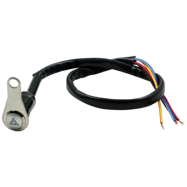 KG-057 Motorcycle Handlebar LED Self-lock Metal Button Dual Flash Switch With Light Ring - Electrical Instruments by PMC TechLife | Online Shopping South Africa | PMC TechLife | Buy Now Pay Later Mobicred