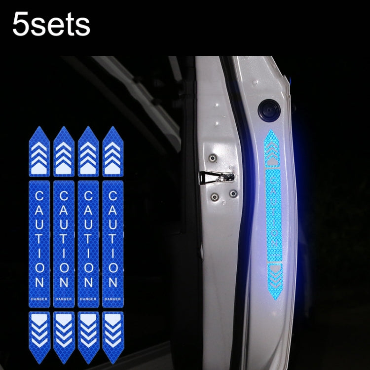 5sets Car Opening Door Anti-Collision Safety Warning Reflector(Diamond Blue) - Warning Sticker by PMC TechLife | Online Shopping South Africa | PMC TechLife | Buy Now Pay Later Mobicred