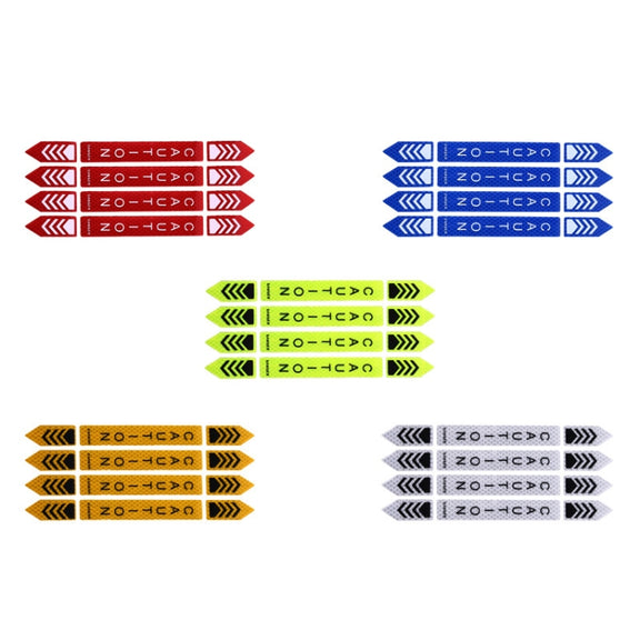 5sets Car Opening Door Anti-Collision Safety Warning Reflector(Diamond Red)
