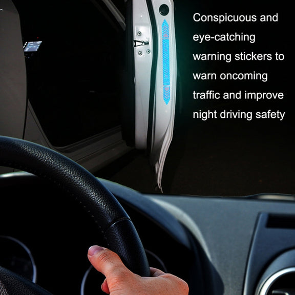5sets Car Opening Door Anti-Collision Safety Warning Reflector(Diamond Red)