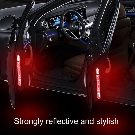 5sets Car Opening Door Anti-Collision Safety Warning Reflector(Diamond Yellow)