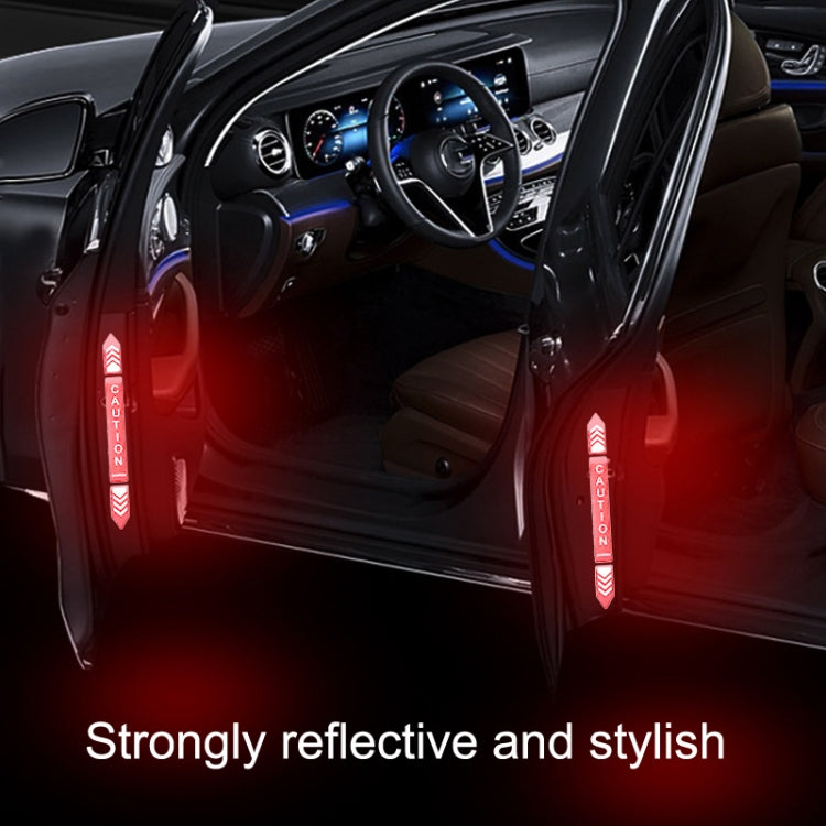 5sets Car Opening Door Anti-Collision Safety Warning Reflector(Diamond Blue)