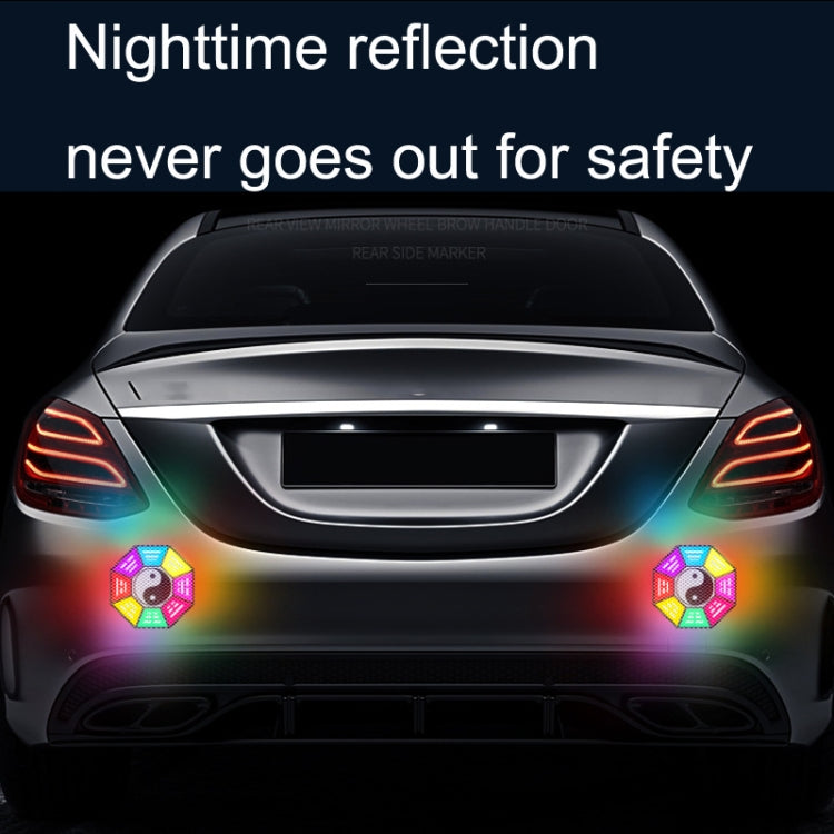 5pcs /Set Car Door Anti-Collision Scrape And Rearview Mirror Colorful Safety Warning Reflective Sticker, Style: Glue Model Tail Box - Warning Sticker by PMC TechLife | Online Shopping South Africa | PMC TechLife | Buy Now Pay Later Mobicred