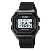 SKMEI 1875 Men Outdoor Electronic Watch Timing Multi-Functional Watch, Style: Silicone Band White Machine