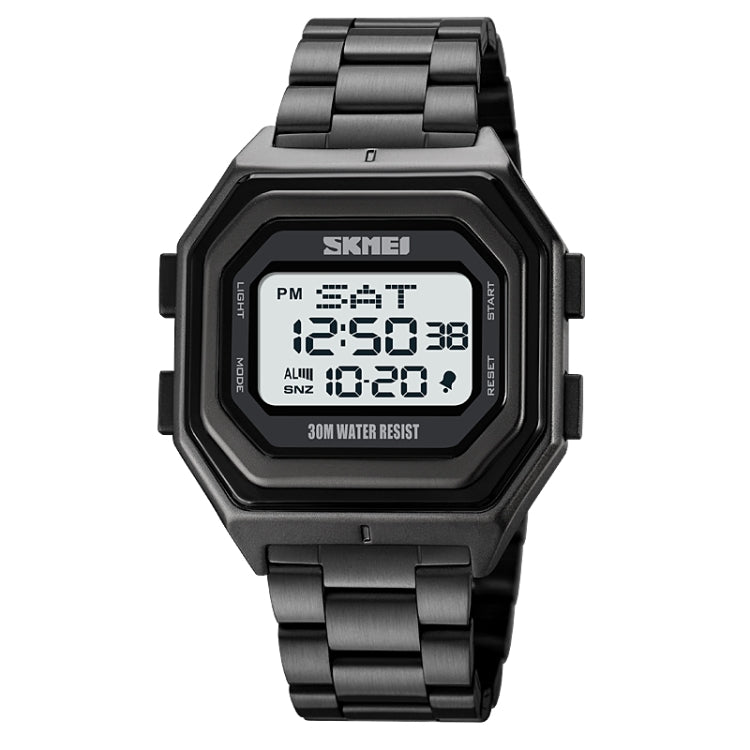 SKMEI 1875 Men Outdoor Electronic Watch Timing Multi-Functional Watch, Style: Steel Band White Machine - free shipping - PMC TechLife - Order now!