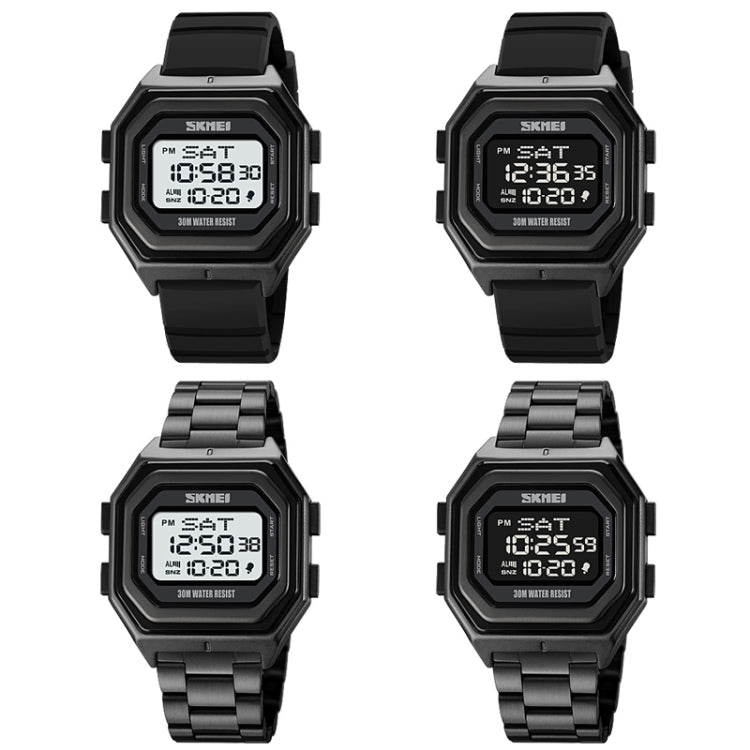 SKMEI 1875 Men Outdoor Electronic Watch Timing Multi-Functional Watch, Style: Steel Band White Machine