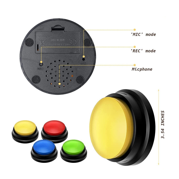 Pet Communication Button Dog Vocal Box Recording Vocalizer, Style: Recording Model(Purple)