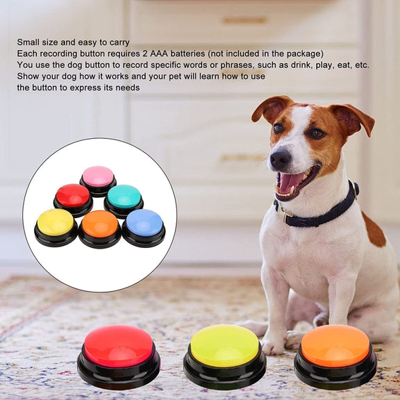 Pet Communication Button Dog Vocal Box Recording Vocalizer, Style: Recording Model(Purple)